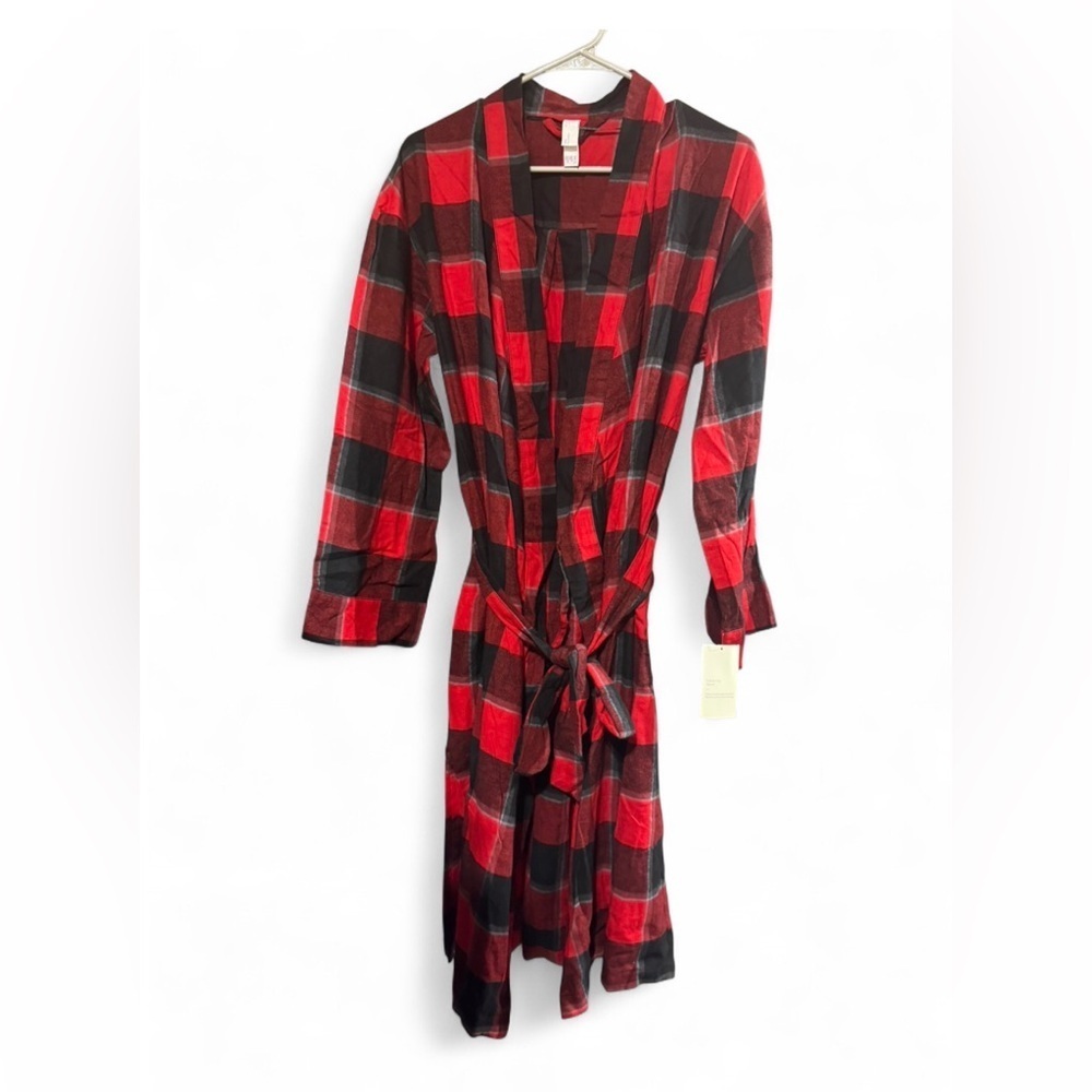 Stars Above Red and Black Plaid Robe